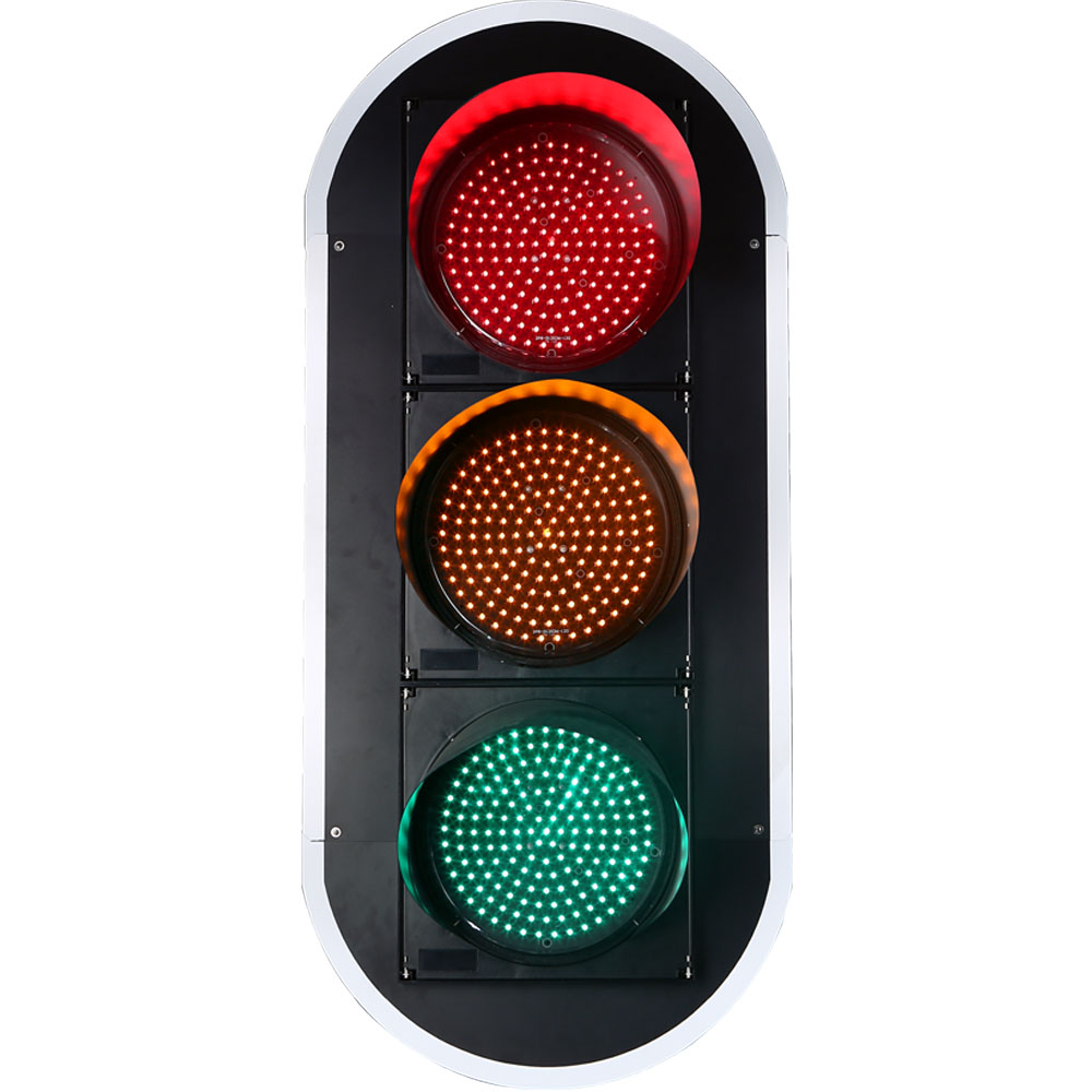 Аз кубаттуулуктагы кызыл/сары/жашыл толук шарлуу светофор