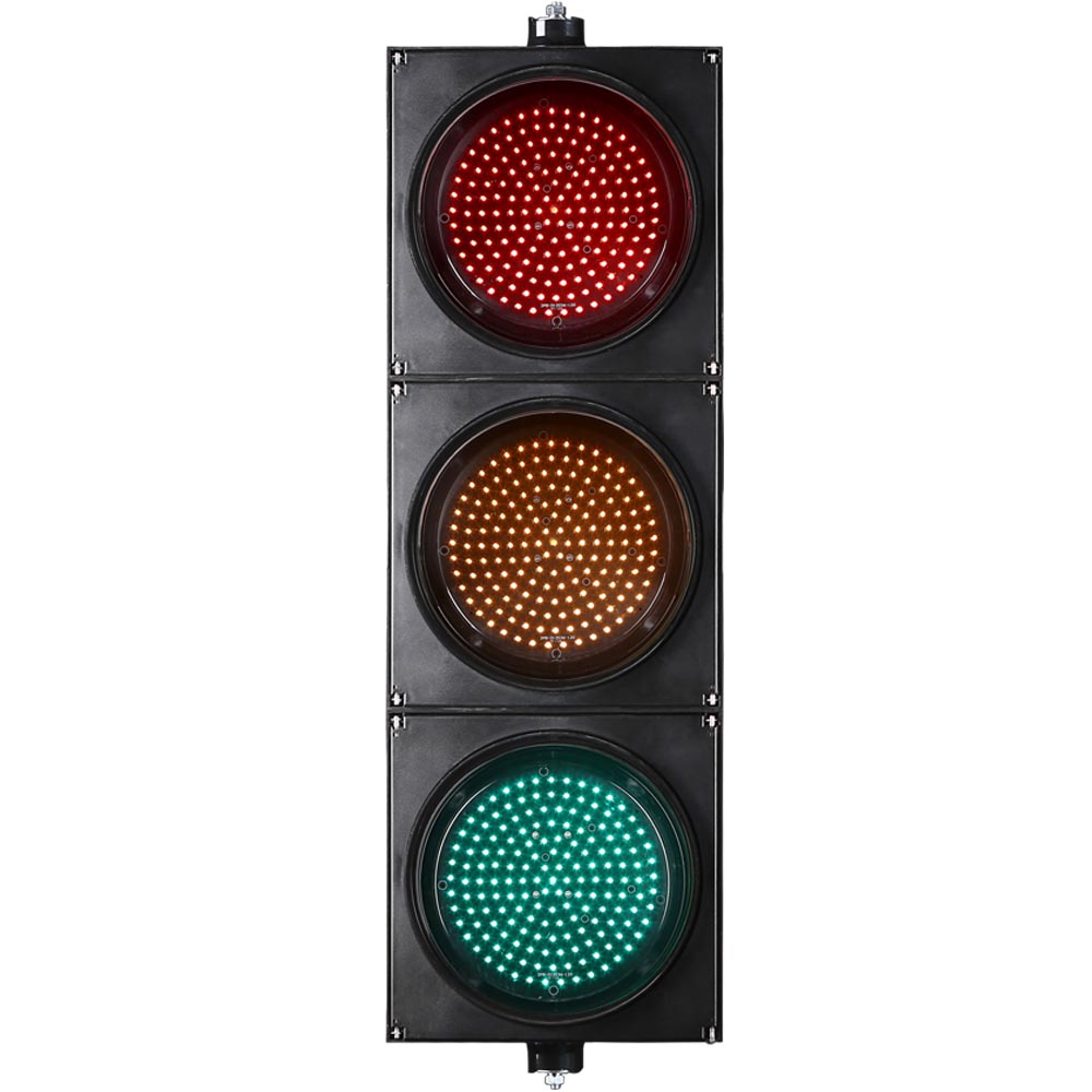 Аз кубаттуулуктагы кызыл/сары/жашыл толук шарлуу светофор