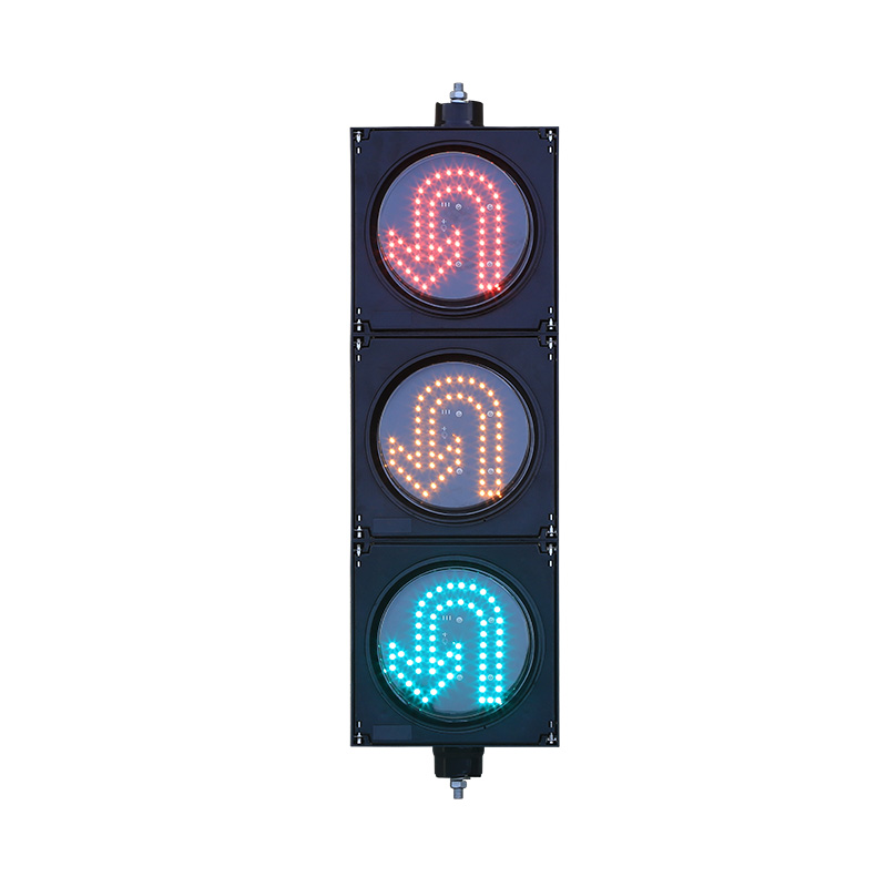 Аз кубаттуулуктагы кызыл/сары/жашыл U бурулуш светофору