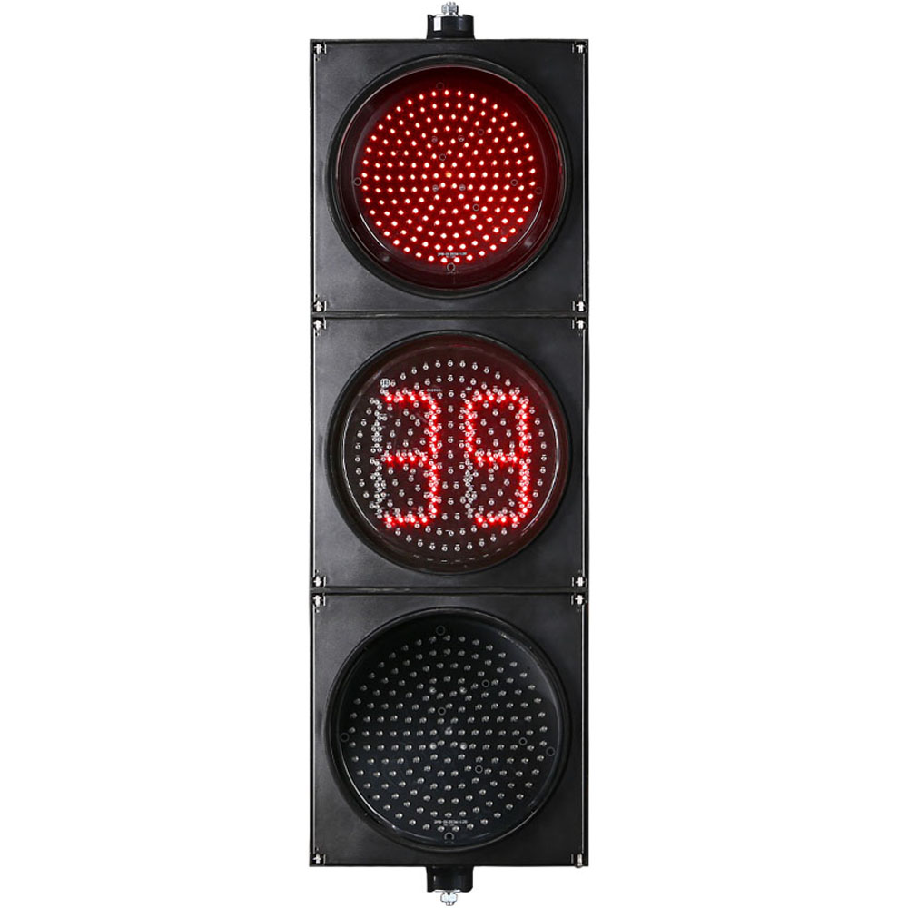 Артка саноо таймери бар аз кубаттуулуктагы кызыл/сары/жашыл толук шарлуу светофор