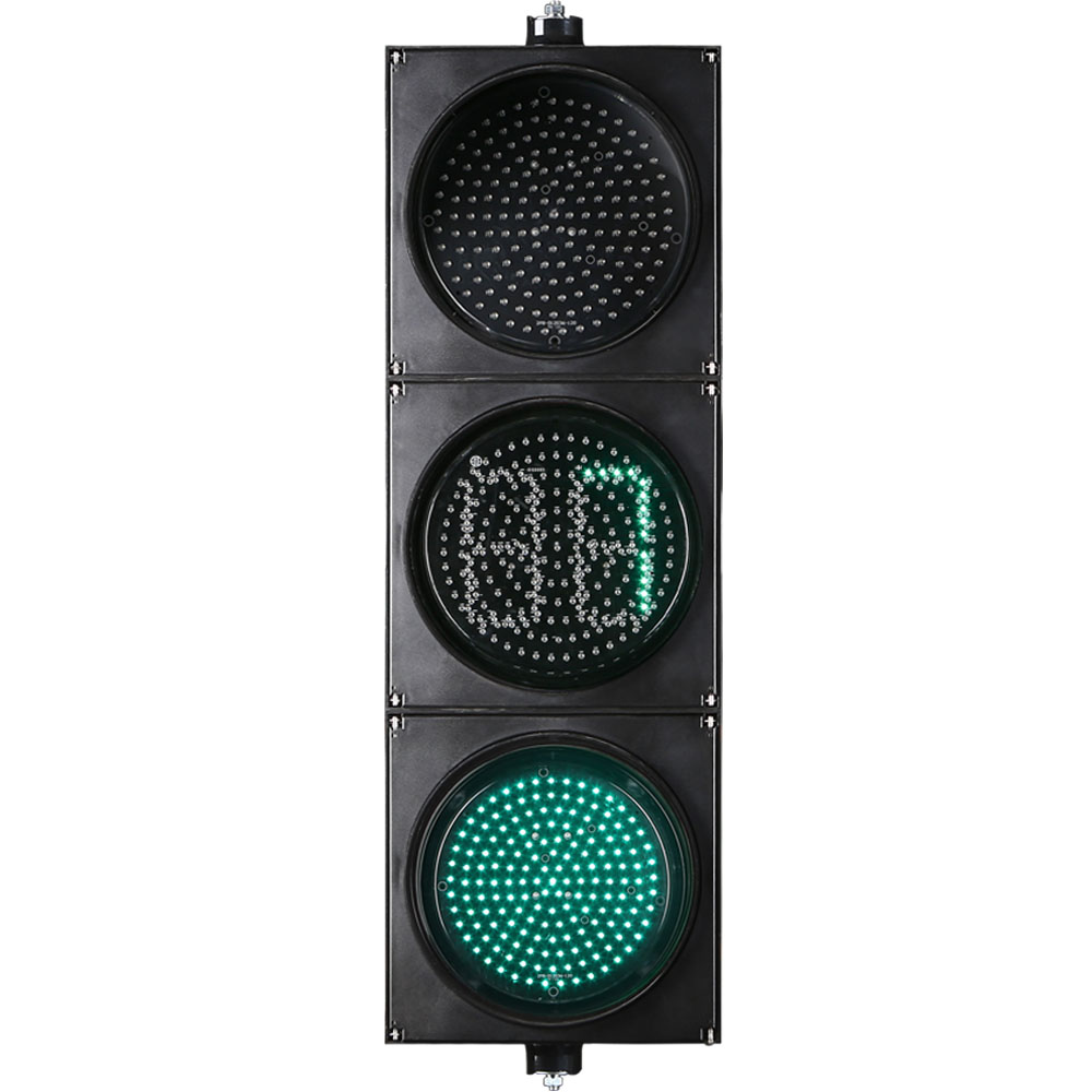 Артка саноо таймери бар аз кубаттуулуктагы кызыл/сары/жашыл толук шарлуу светофор