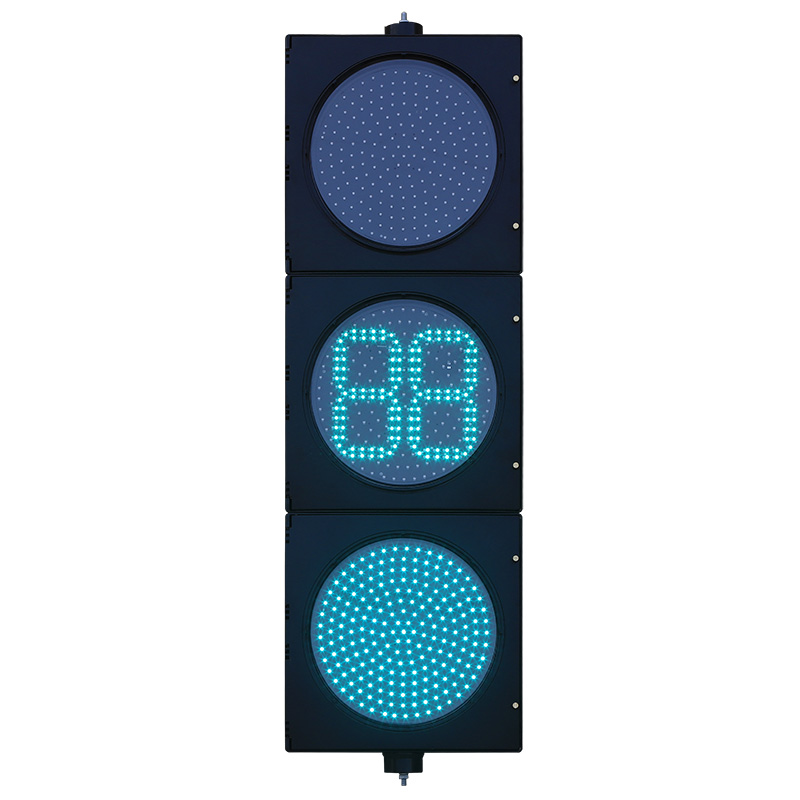 Артка саноо таймери бар аз кубаттуулуктагы кызыл/сары/жашыл толук шарлуу светофор