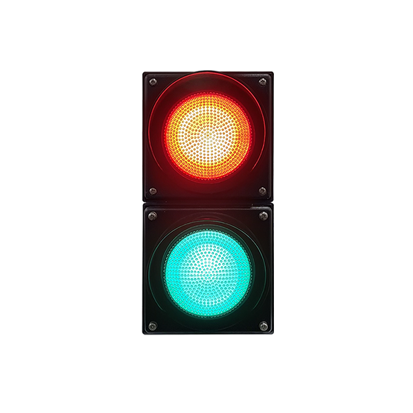 Жогорку жыштыктагы кызыл/жашыл толук шарлуу светофор (эки бирдиктүү)